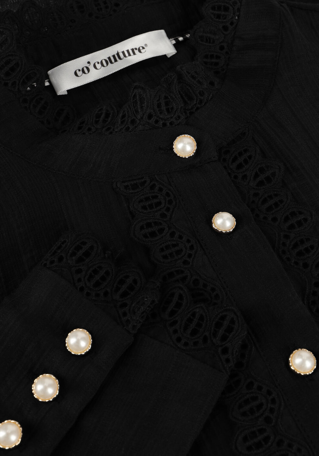 Zwarte CO'COUTURE Blouses ANGIE ANGLAISE SHIRT - large