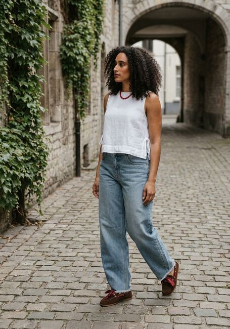 Witte NEO NOIR Truien/vesten SVETLANA LINEN TOP - large