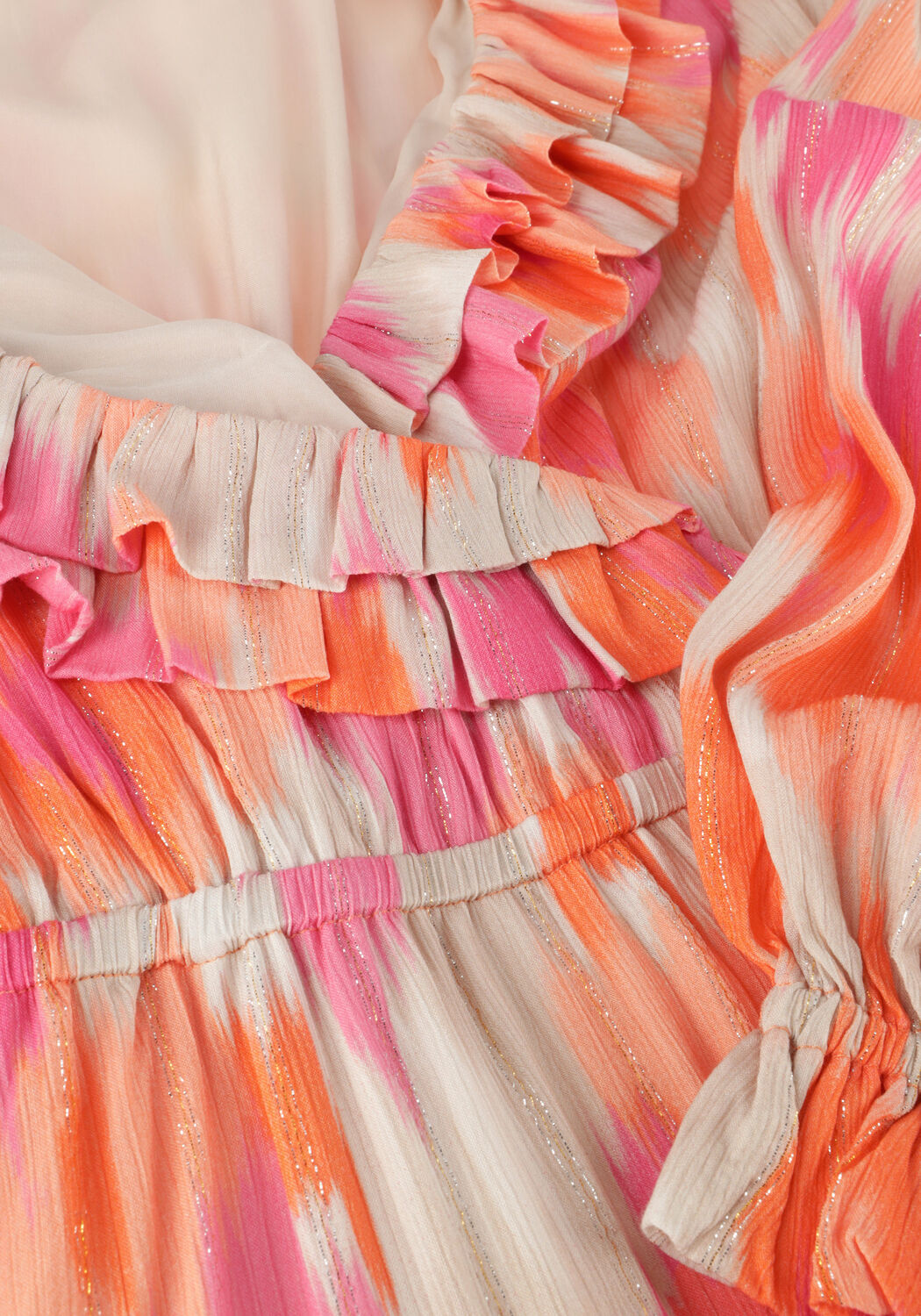 Oranje FREEBIRD Mini jurk DIANNA - large