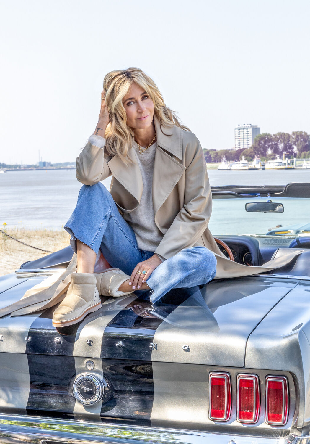 Beige SHABBIES BY WENDY Enkelboots WENDY MOON - large