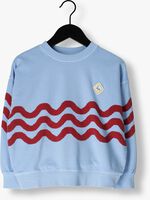 Blauwe Jelly Mallow Sweater WAVE PIGMENT SWEATSHIRT - medium