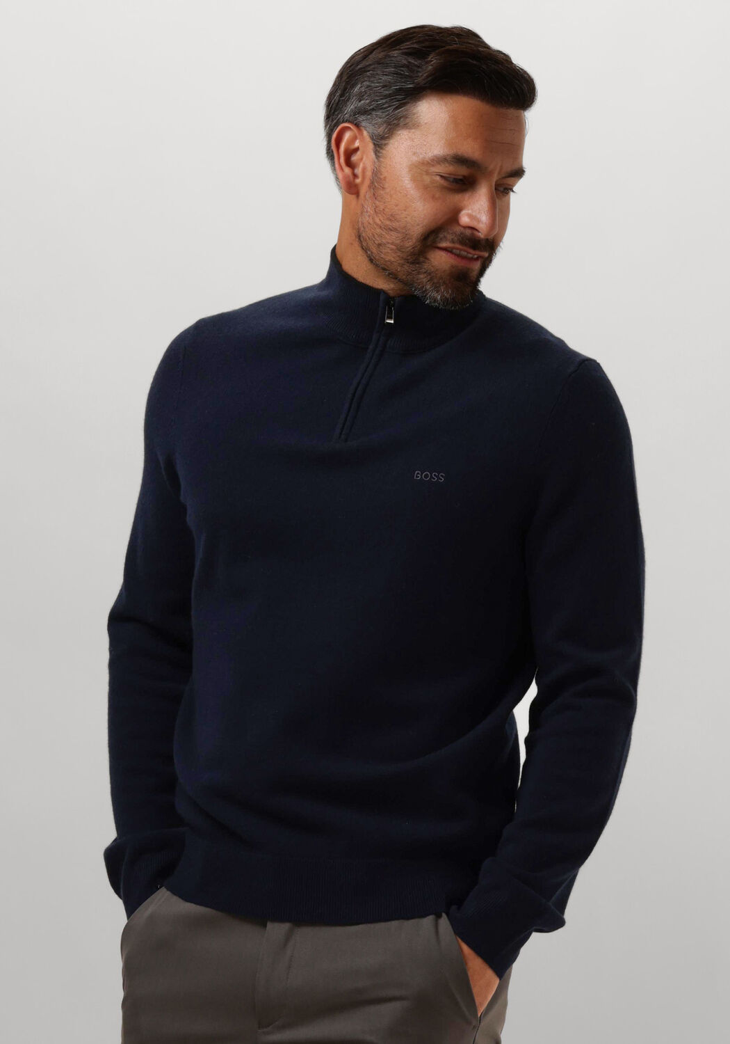 BOSS BLACK Heren Truien & Vesten Emarlo Donkerblauw