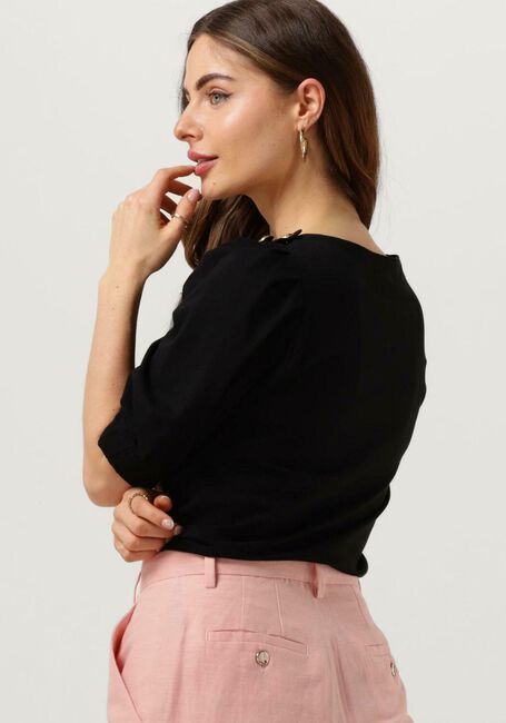 Zwarte VANILIA T-shirt PUFF SLEEVE TEE - large