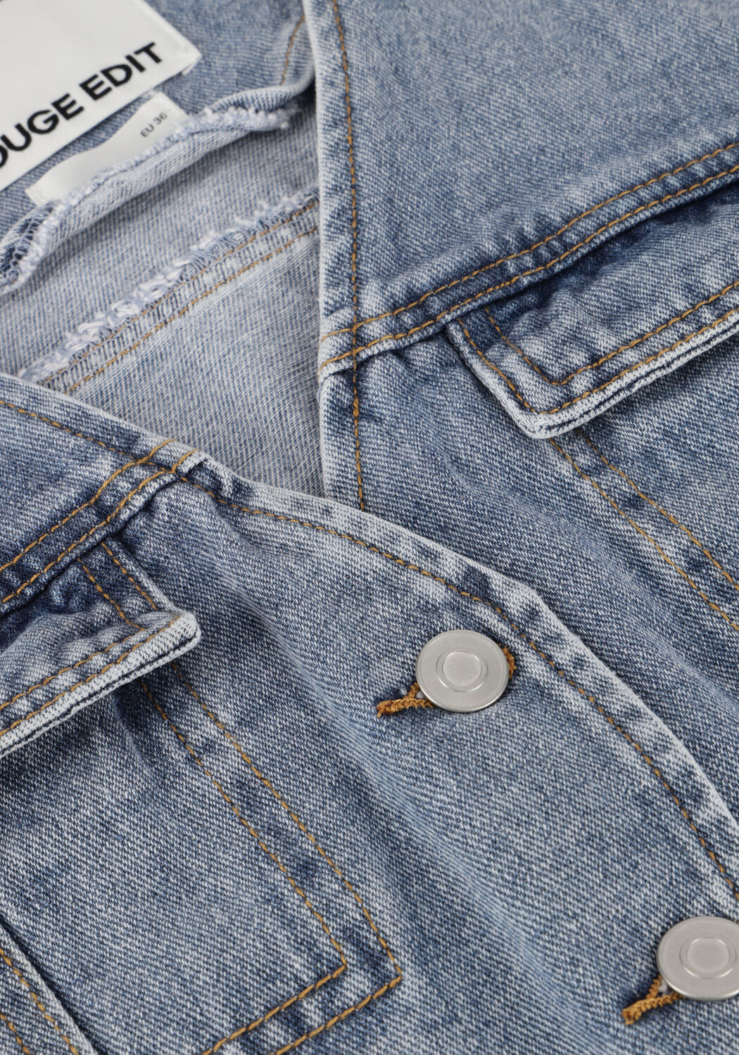 Blauwe ROUGE EDIT Gilet ROUJOLIE DENIM WAISTCOAT - large