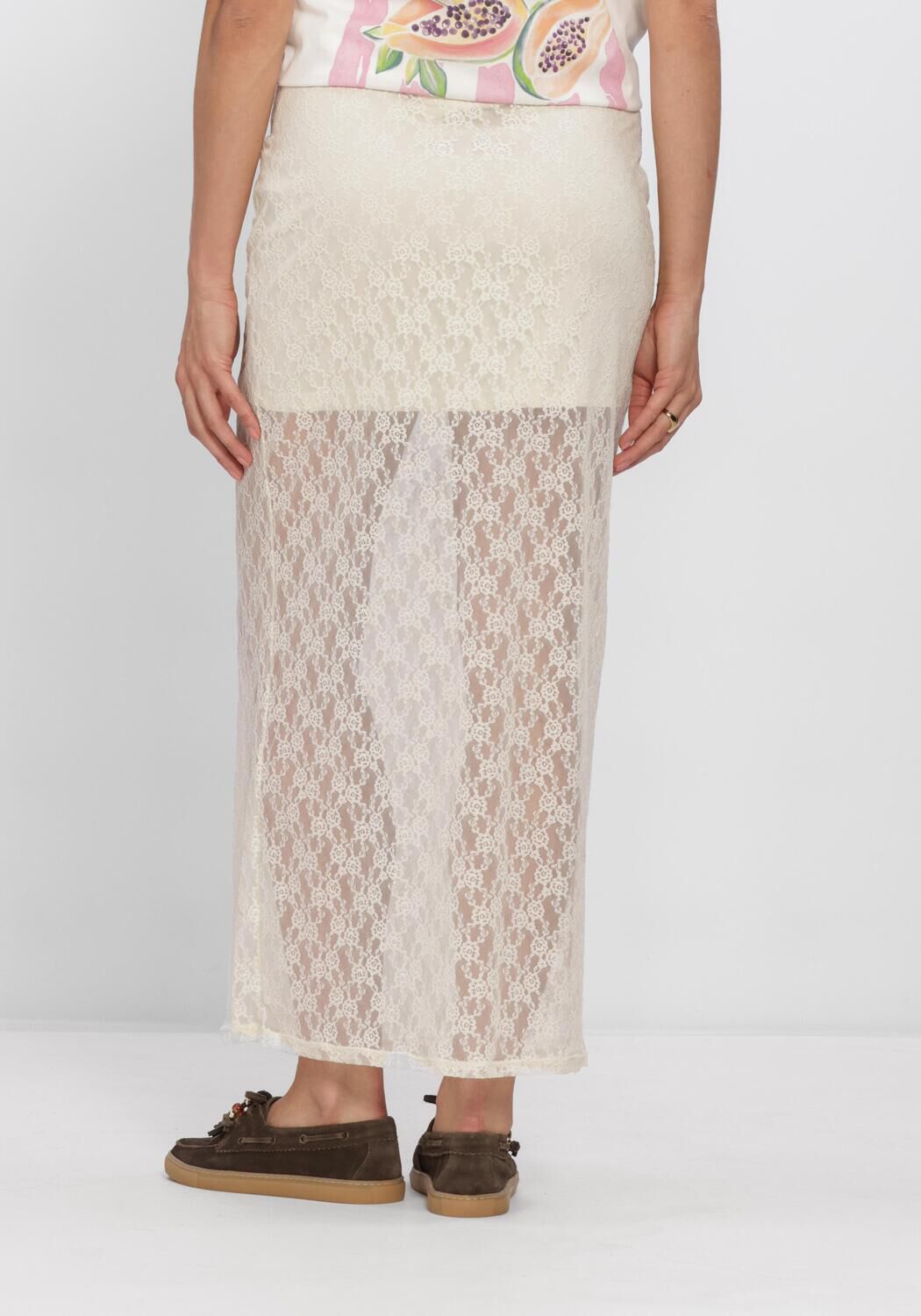 Rode Y.A.S. Maxirok YASKARINAHW LONG LACE SKIRT KA - large