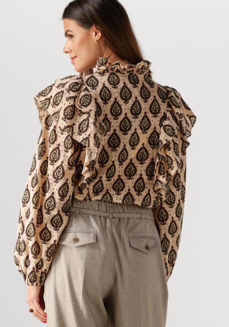 Beige SUMMUM Blouses LONGSLEEVE BLOUSE PRINT BRODERY - large