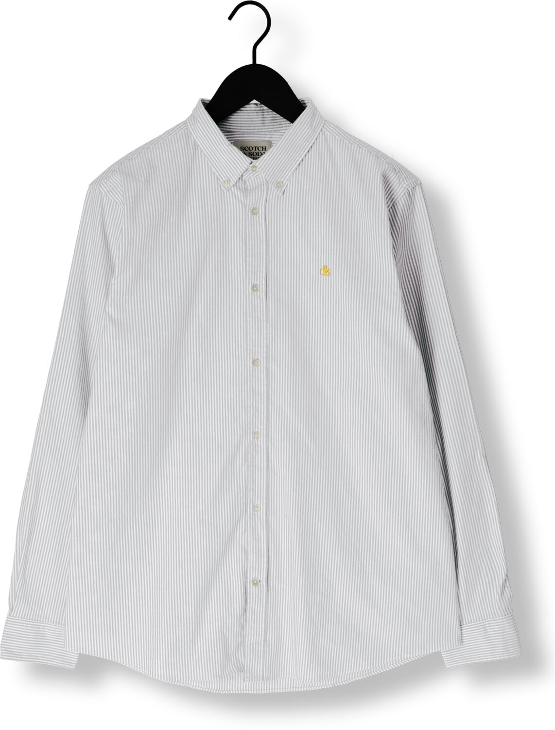 SCOTCH & SODA Heren Overhemden Essential Oxford Stripe Shirt Olijf