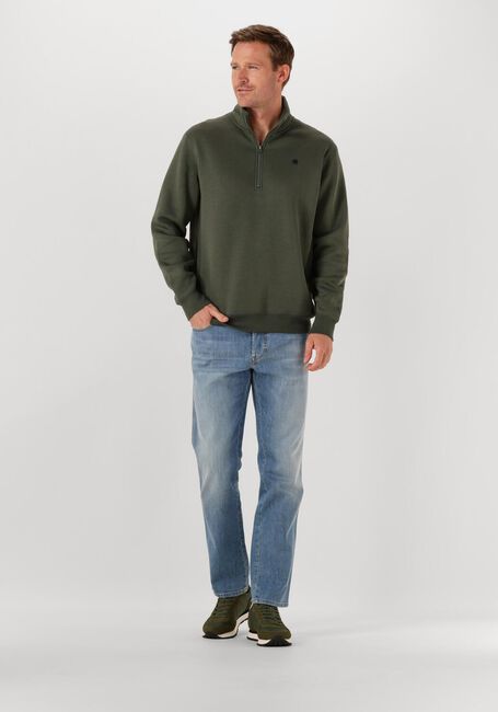 Grijze G-STAR RAW Sweater PREMIUM CORE HALF ZIP R SW L\S - large