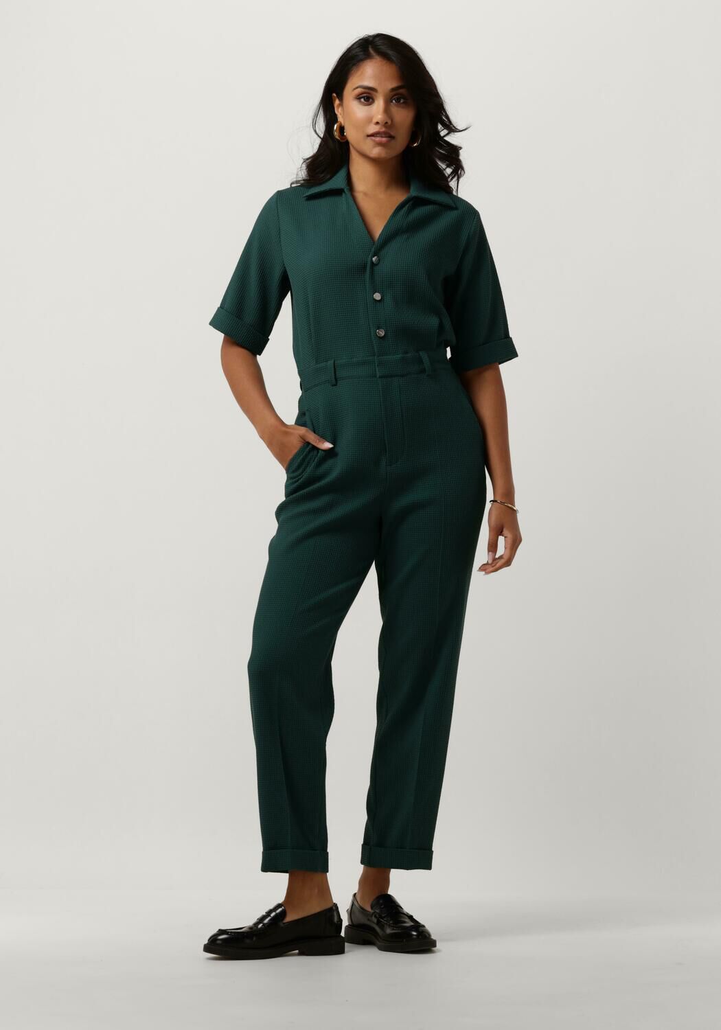 VANILIA Dames Jumpsuits Wafel Playsuit Groen