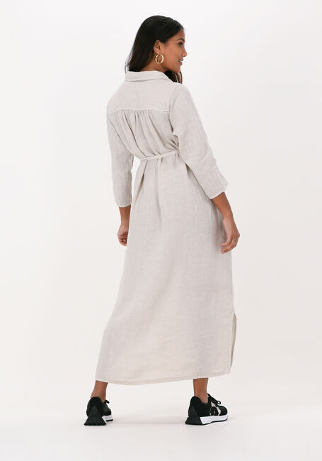 Zand BY-BAR Midi jurk IRENE LINEN DRESS - large