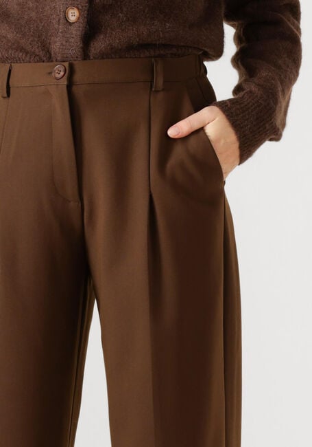 Bruine ANOTHER LABEL Lange broeken MOORE PLEATED PANTS - large