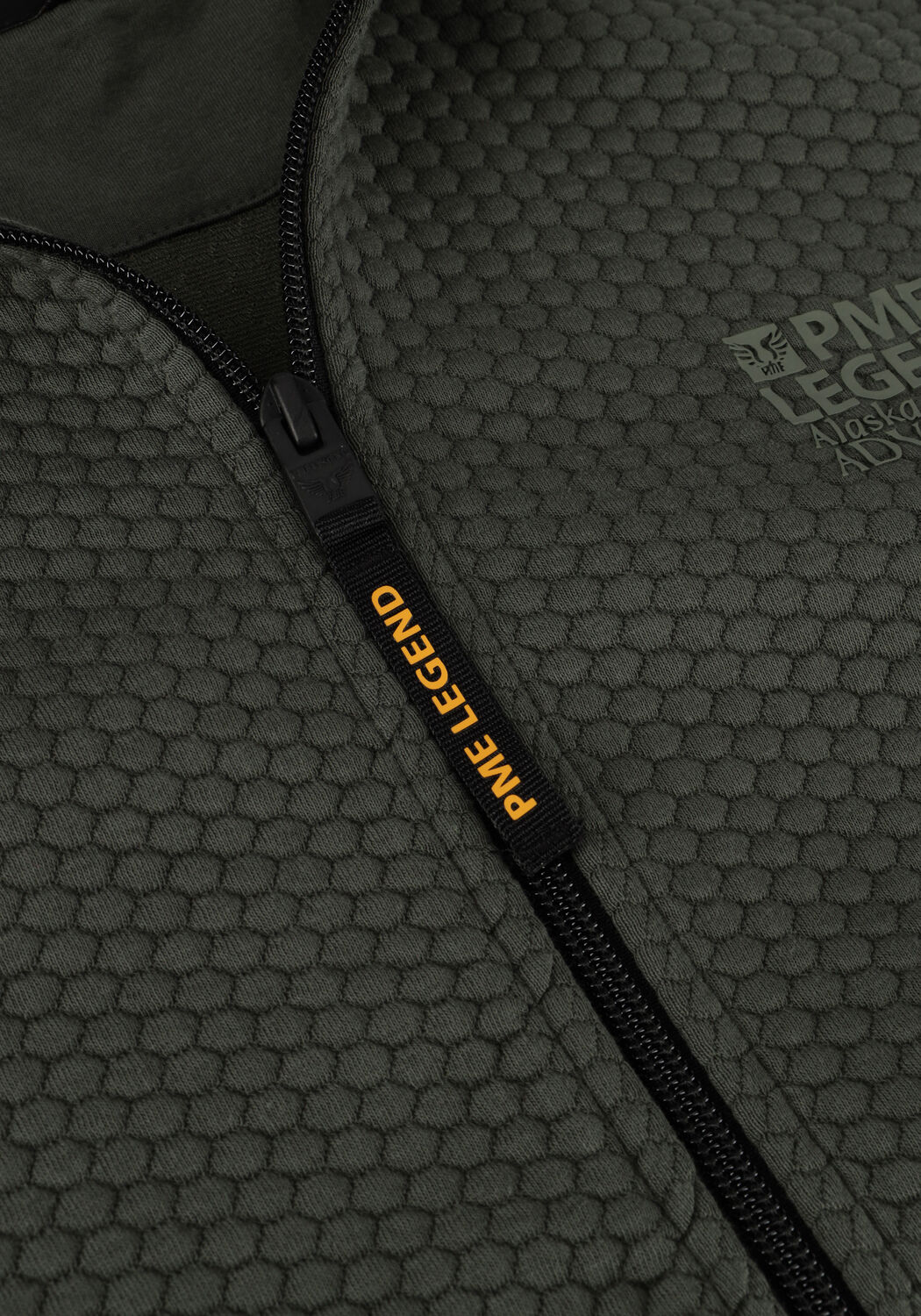 Groene PME LEGEND Vest ZIP JACKET JACQUARD INTERLOCK SWEAT - large