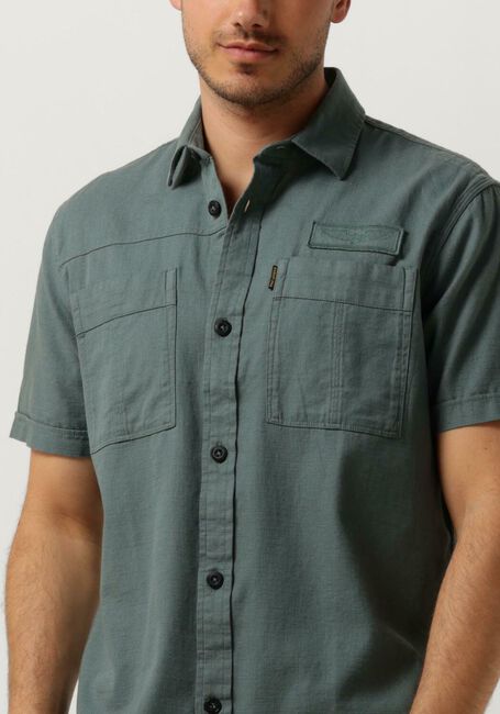 Groene PME LEGEND Casual overhemd SHORT SLEEVE SHIRT CTN SLUB - large