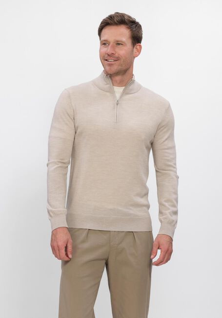 Beige PROFUOMO Trui EXTRAFINE MERINO - large