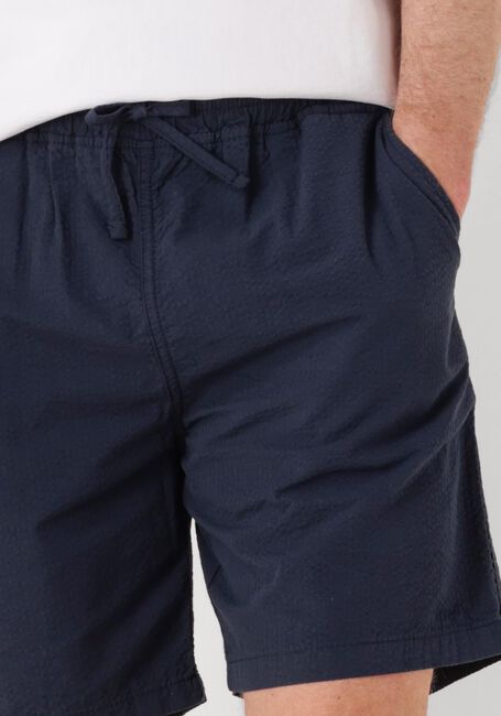 Donkerblauwe FORÉT Korte broek HUSH SEERSUCKER SHORT - large