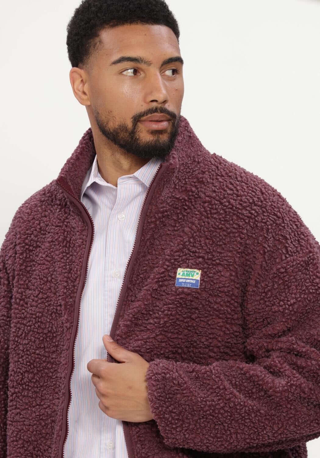 Bordeaux AMERICAN VINTAGE Vest HOKTOWN ZIP - large