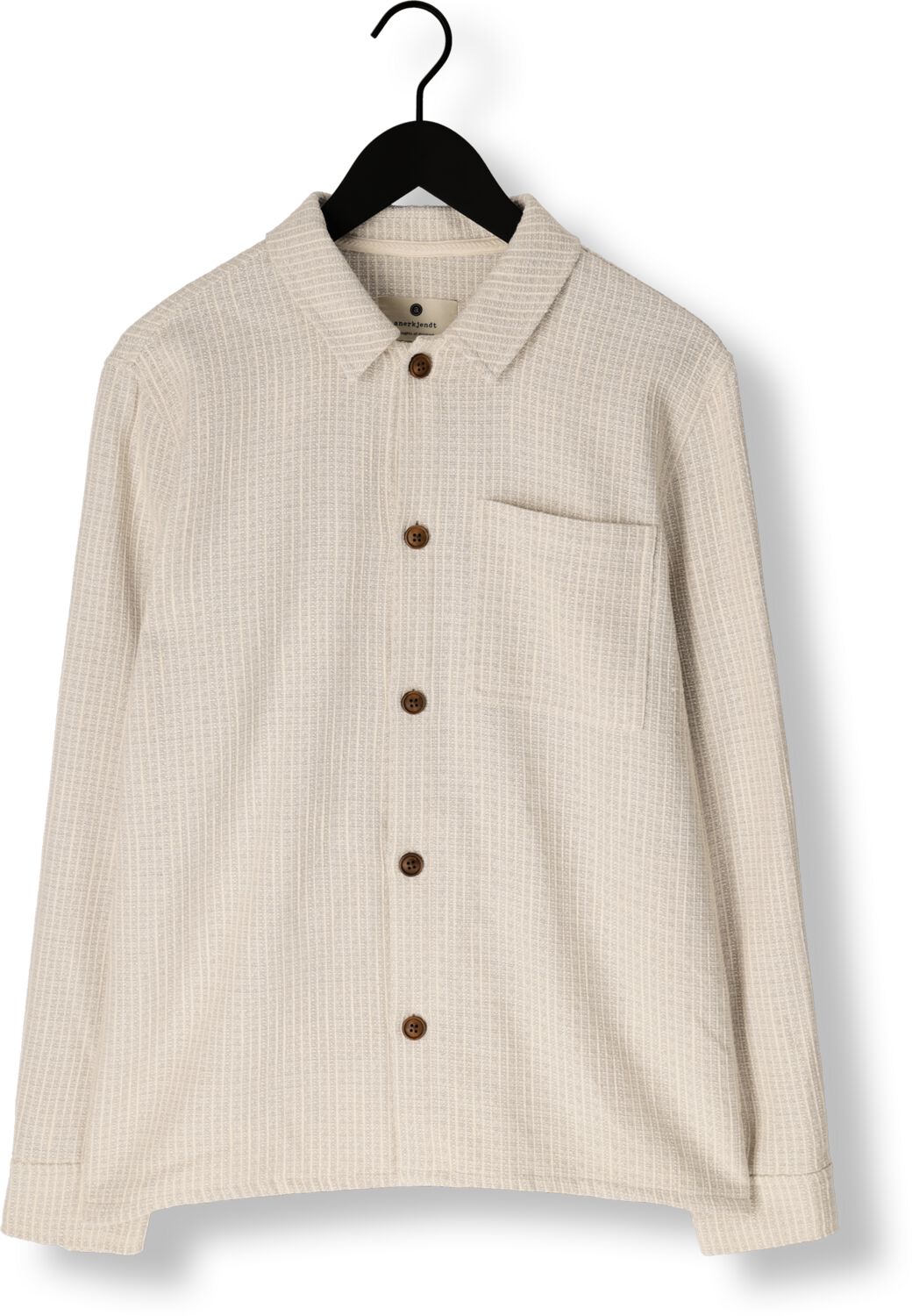 ANERKJENDT Heren Overhemden Akoscar New Overshirt Ecru