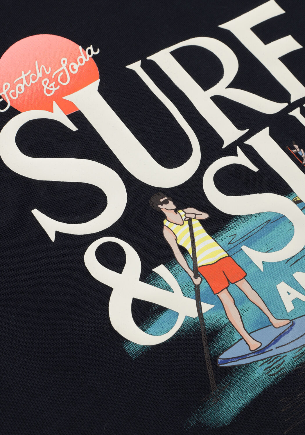 Donkerblauwe SCOTCH & SODA Sweater ARTWORK SWEATSHIRT - large