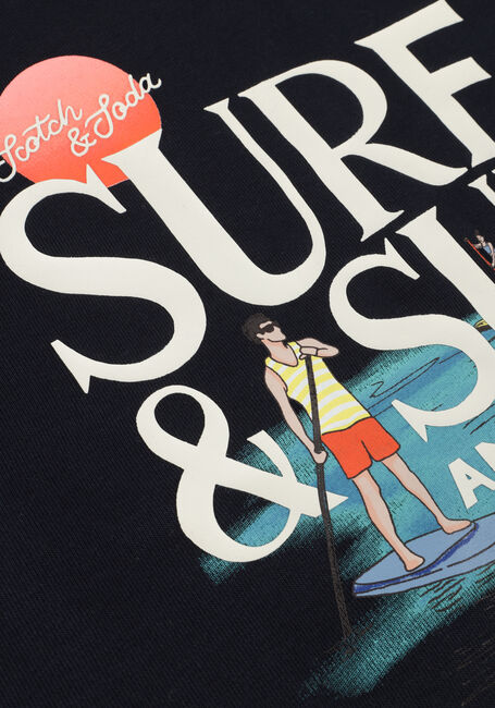 Donkerblauwe SCOTCH & SODA Sweater ARTWORK SWEATSHIRT - large