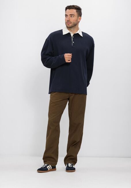 Donkerblauwe FOR&Eacute;T Polo MATCH RUGBY STRUCTURED SWEATSHIRT - large