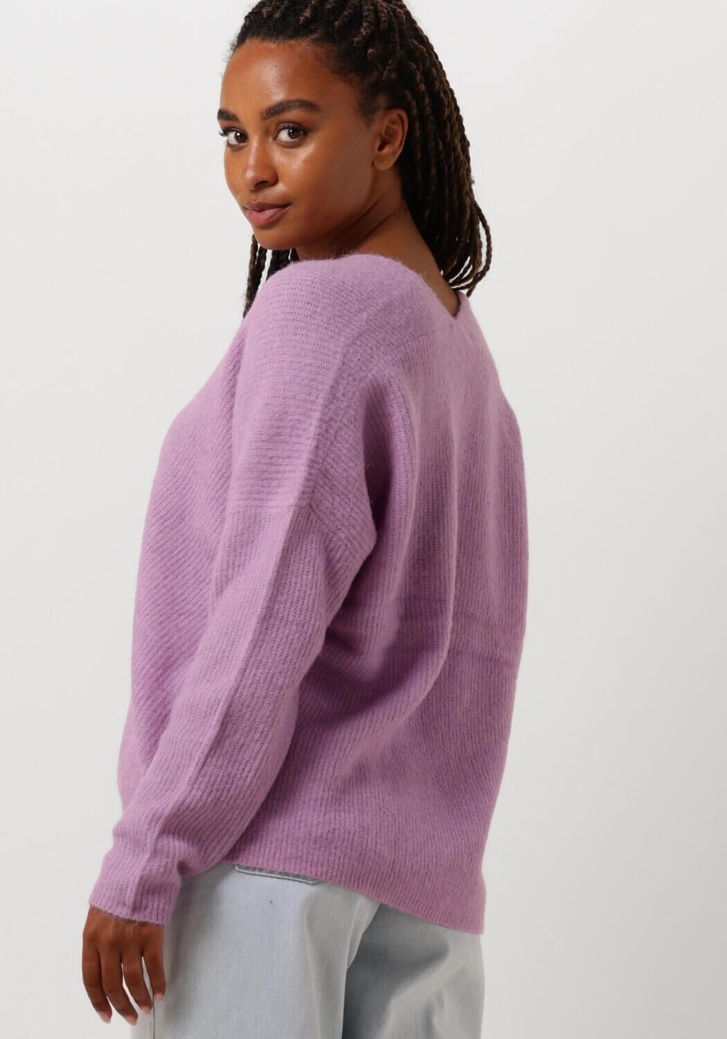 MOS MOSH Dames Truien & Vesten Thora V-neck Knit Lila