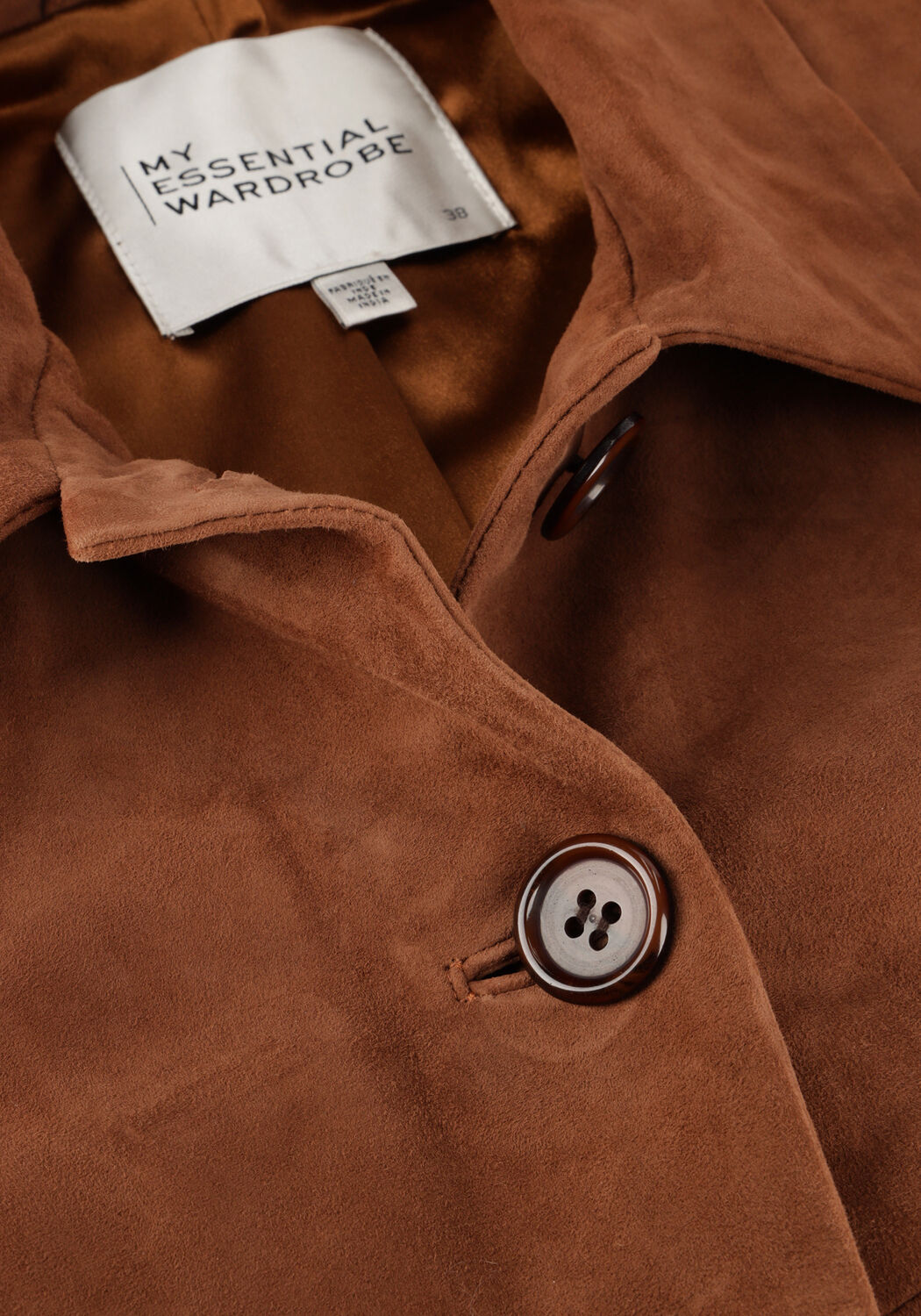 Bruine MY ESSENTIAL WARDROBE Leren jas PETRAMW SUEDE JACKET - large