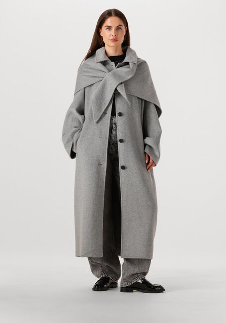 Grijze EDITED Mantel ALEA WOOL COAT - large