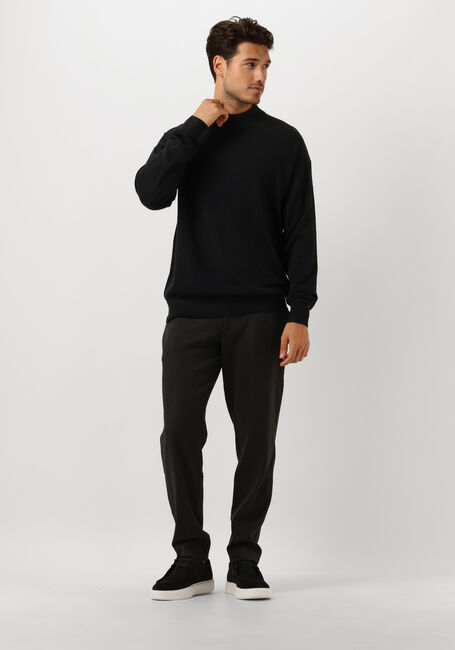 Zwarte SCOTCH & SODA Trui DROPPED SHOULDER MOCK NECK PULLOVER - large