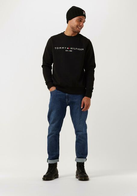 Zwarte TOMMY HILFIGER Sweater TOMMY LOGO SWEATSHIRT - large