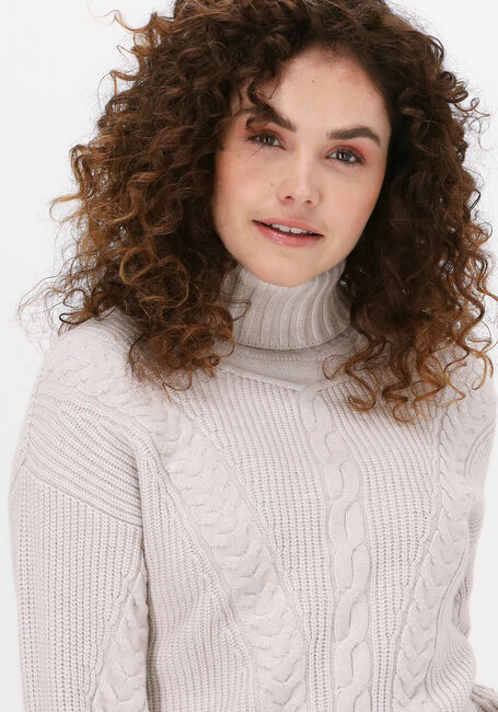 Beige OBJECT Coltrui GREENE LS KNIT PULLOVER - large