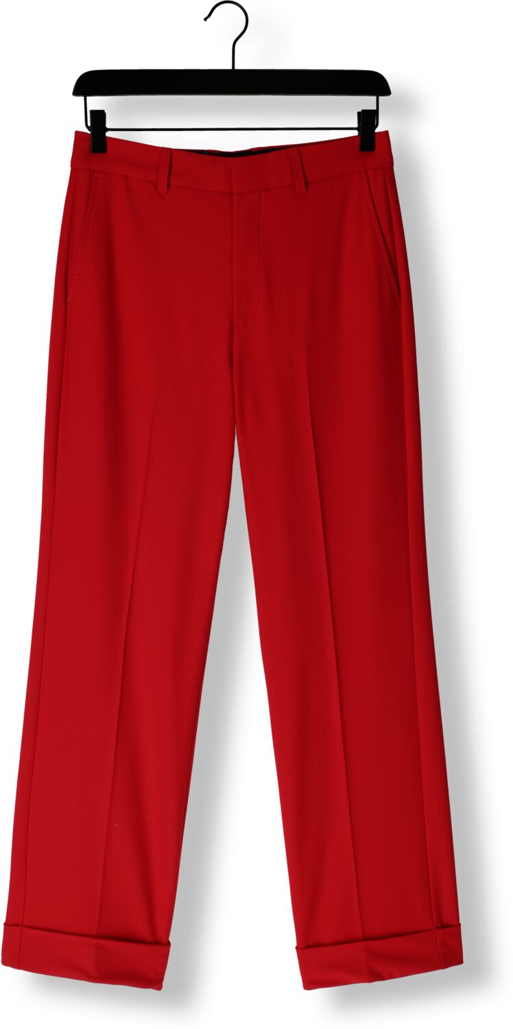 VANILIA Dames Broeken Regular Viscose Pants Rood