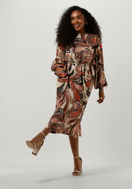 Multi SUMMUM Midi jurk DRESS PAINTED FLOWER - large