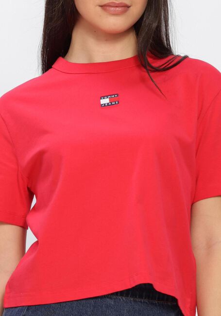 Rode TOMMY JEANS T-shirt TJW BXY BADGE TEE EXT - large