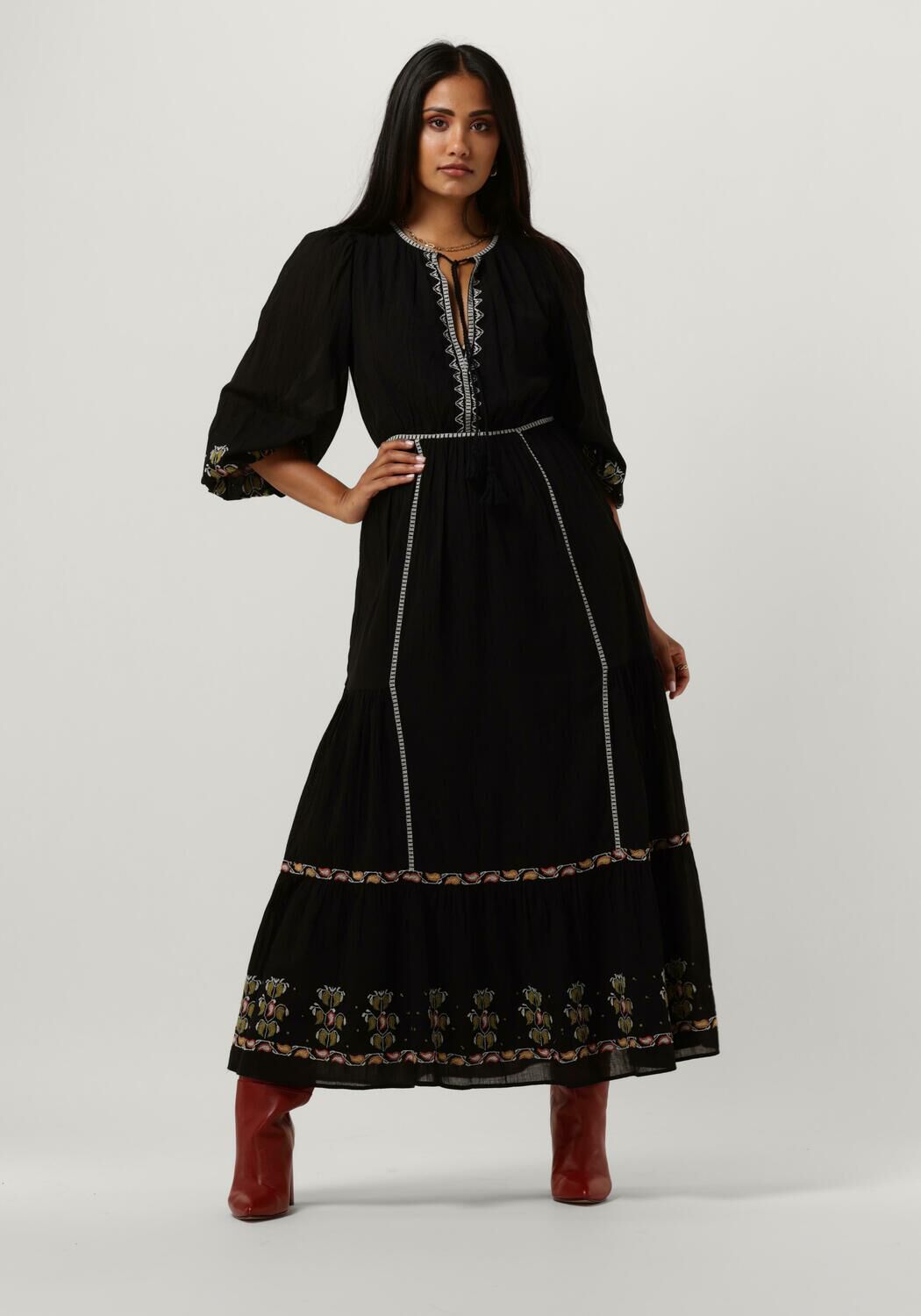 Vanessa Bruno Bangali Maxi Jurk Zwart Black Dames