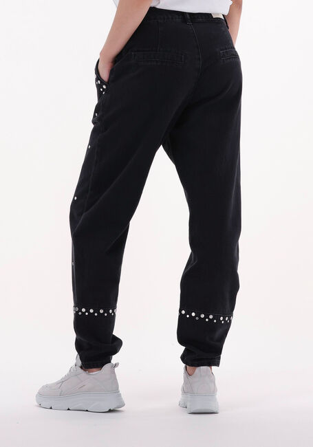 Zwarte ALIX THE LABEL Straight leg jeans LADIES WOVEN STUDDED JEANS - large