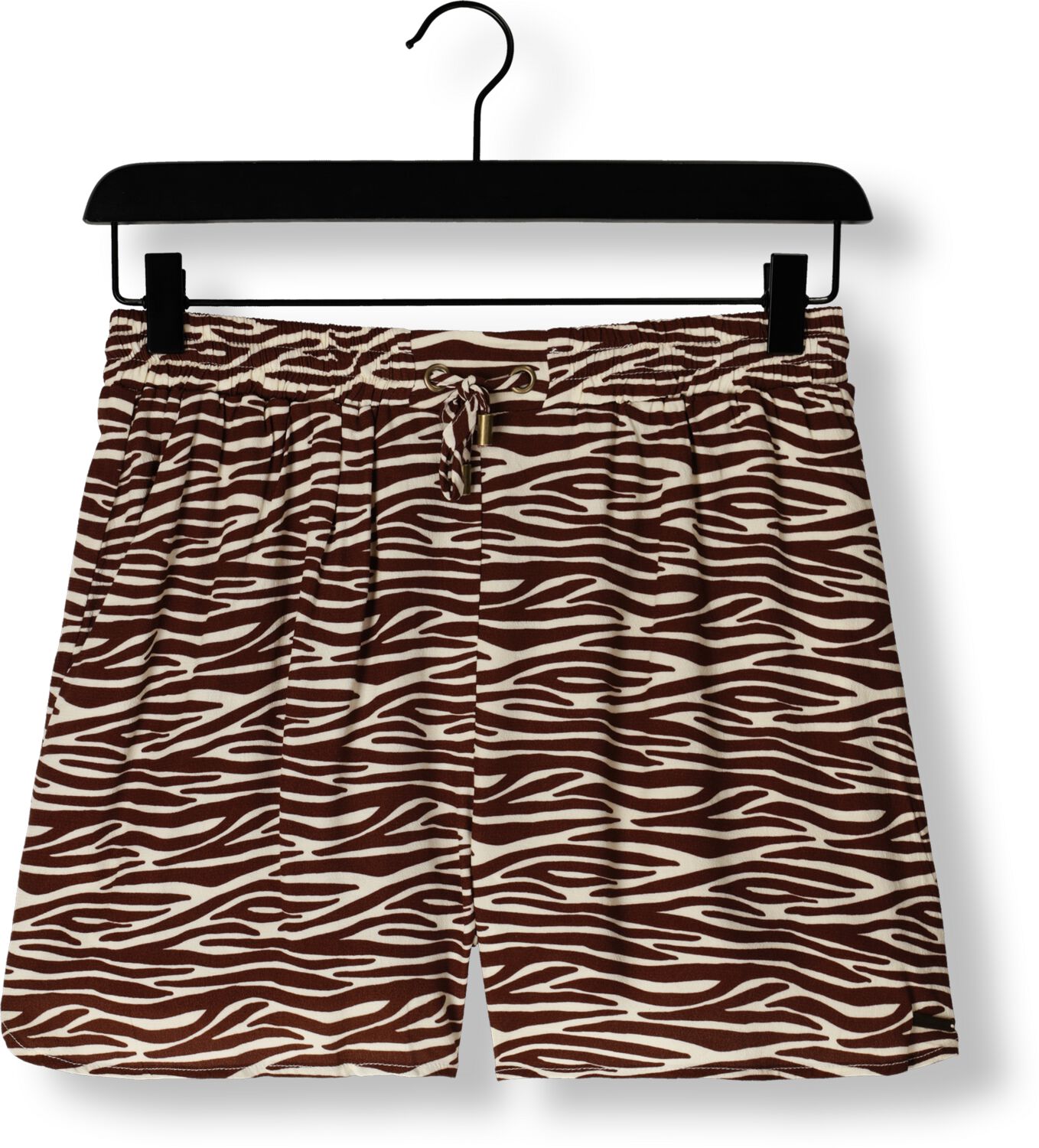 COLOURFUL REBEL Dames Broeken Tilly Zebra Slit Short Bruin