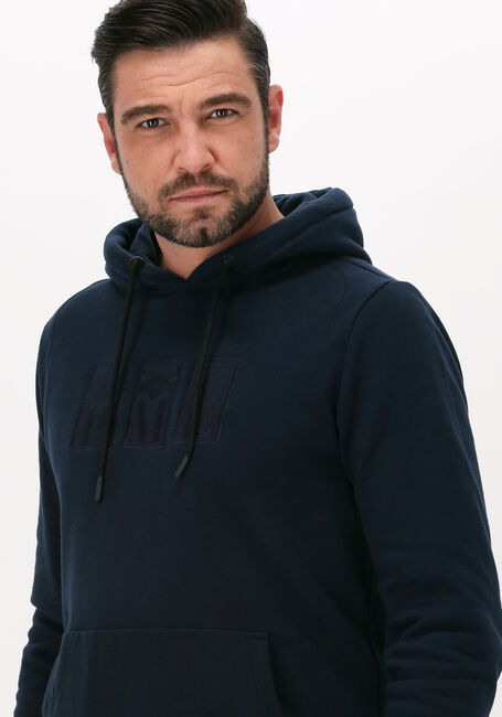 Donkerblauwe PME LEGEND Sweater HOODED BRUSHED SWEAT - large