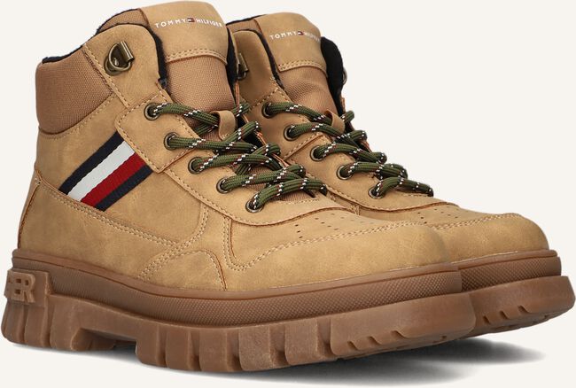 Camel TOMMY HILFIGER Enkelboots STRIPES LACE-UP BOOTIE Camel TOMMY HILFIGER Enkelboots STRIPES LACE-UP BOOTIE - large