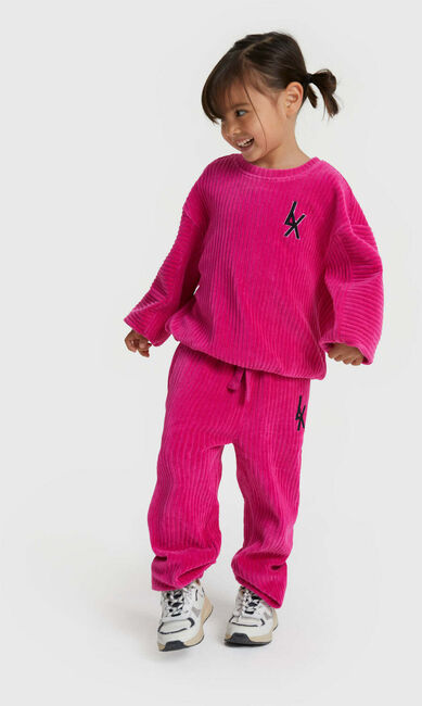 Roze ALIX MINI Trui KNITTED VELVET JUMPER - large