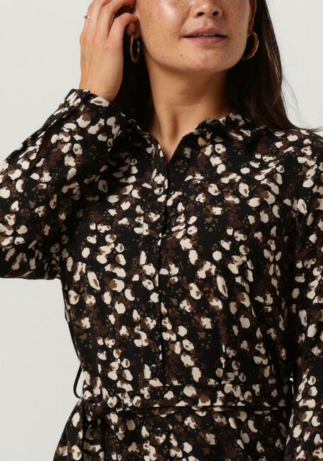 Zwarte OBJECT Midi jurk OBJLEONORA L/S SHIRT DRESS NOOS - large