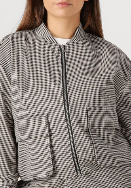 Beige ALIX THE LABEL Jack LADIES WOVEN CROPPED BOUCLE JACKET - large