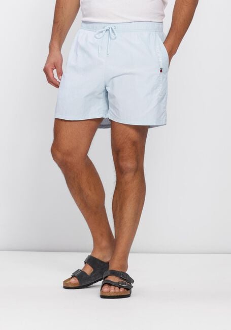 Lichtblauwe TOMMY HILFIGER UNDERWEAR Zwembroeken MEDIUM DRAWSTRING ZIP POCKET - large