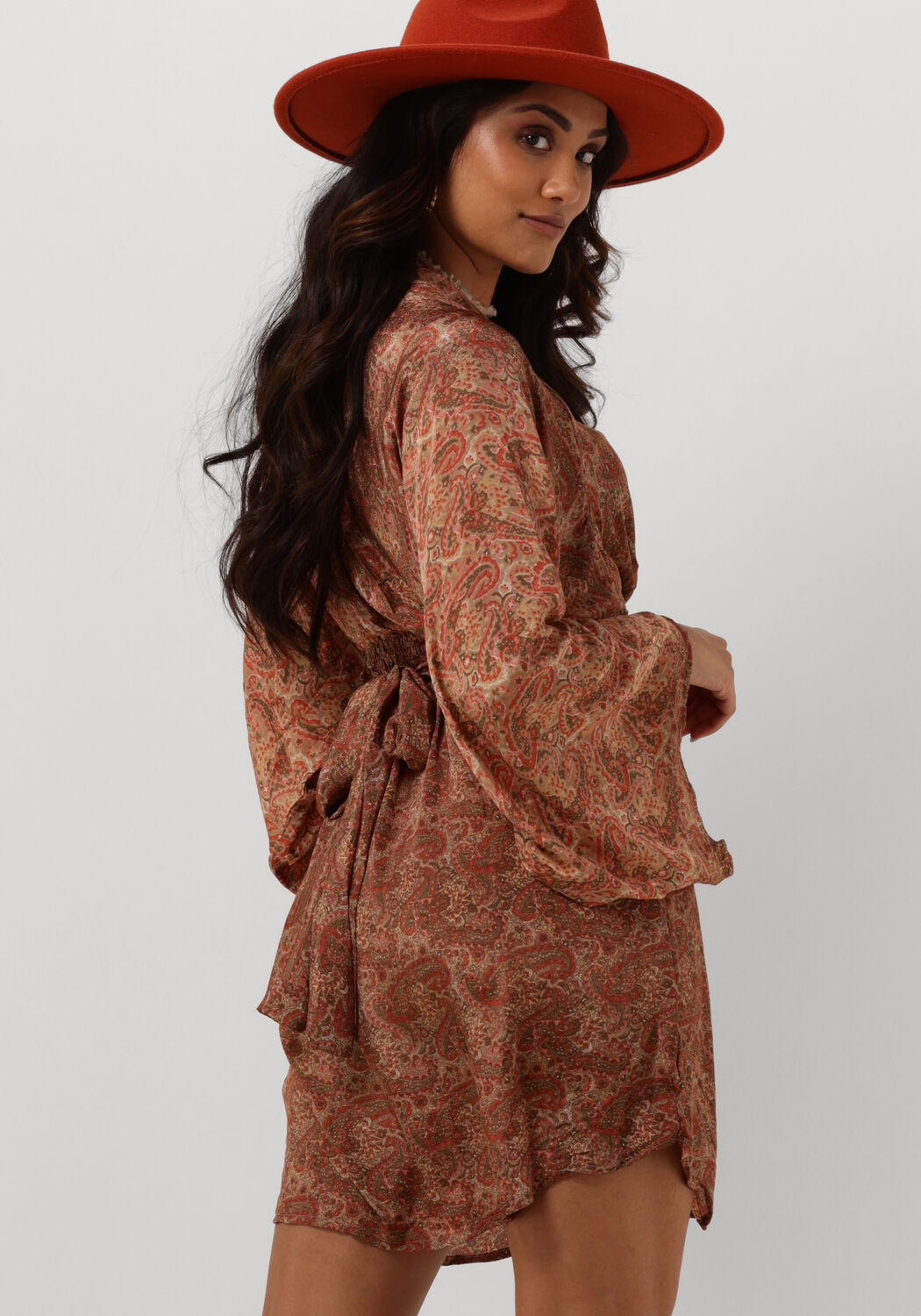Missguided devore twist front mini dress in rust sale