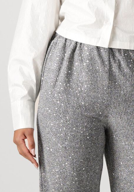 Grijze ALIX THE LABEL Wijde broek LADIES WOVEN SEQUIN PANT - large