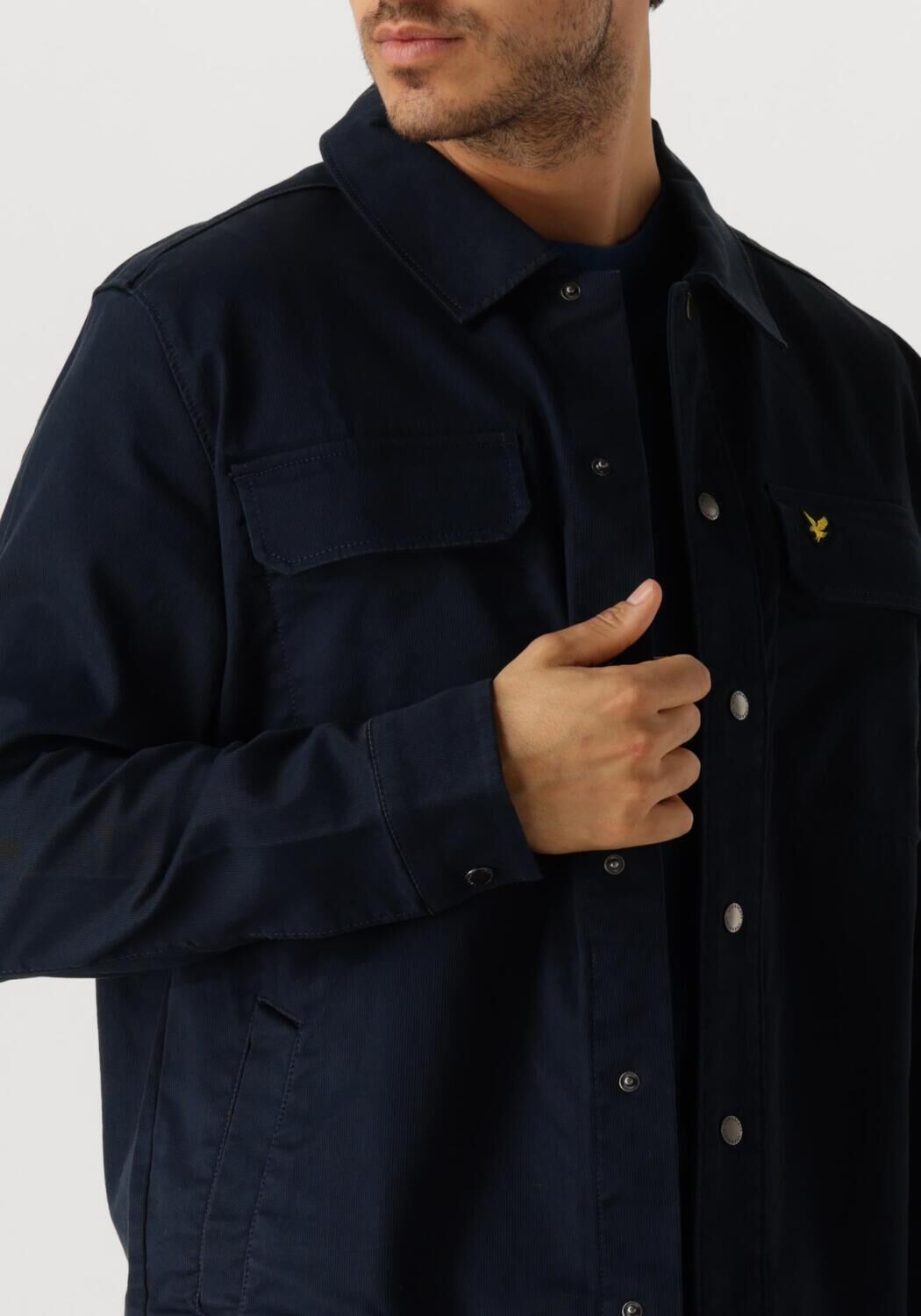 LYLE & SCOTT Heren Overshirts Bedford Cord Overshirt Donkerblauw