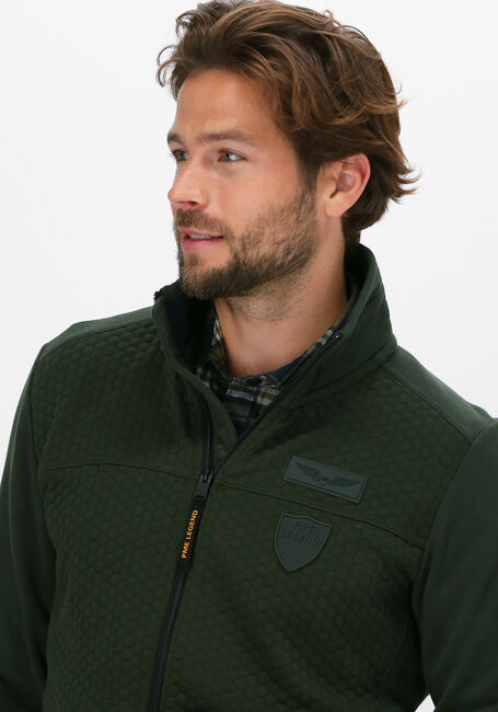 Groene PME LEGEND Vest ZIP JACKET STRUCTURE SWEAT - large