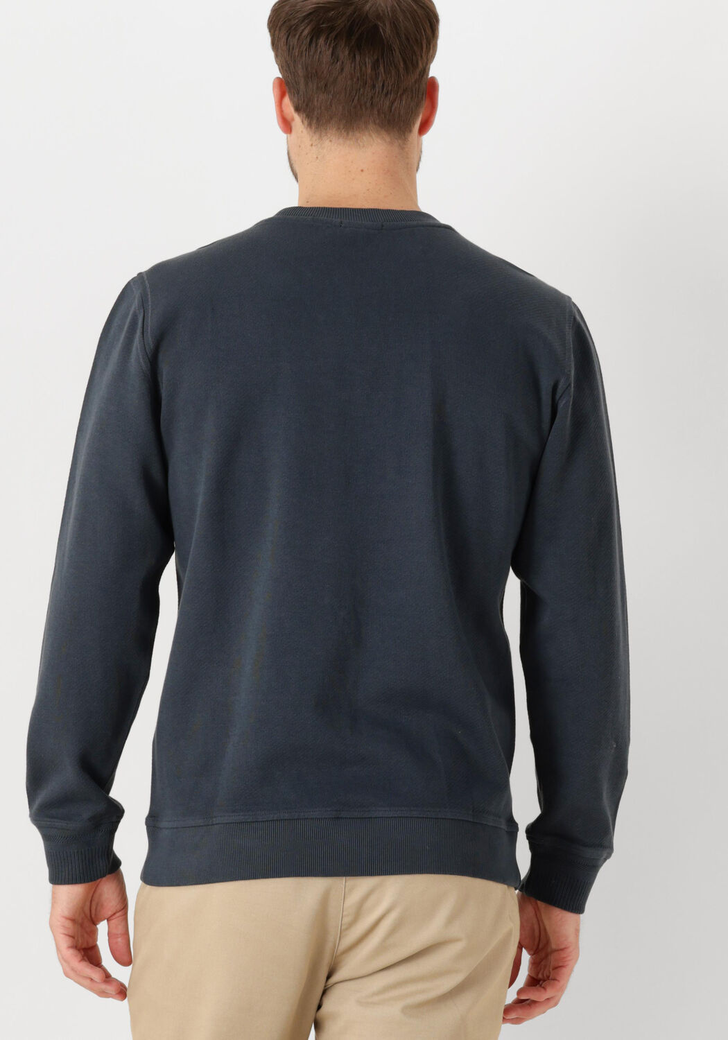 CAST IRON Heren Truien & Vesten Long Sleeve R-neck Regular Fit Twill Blauw