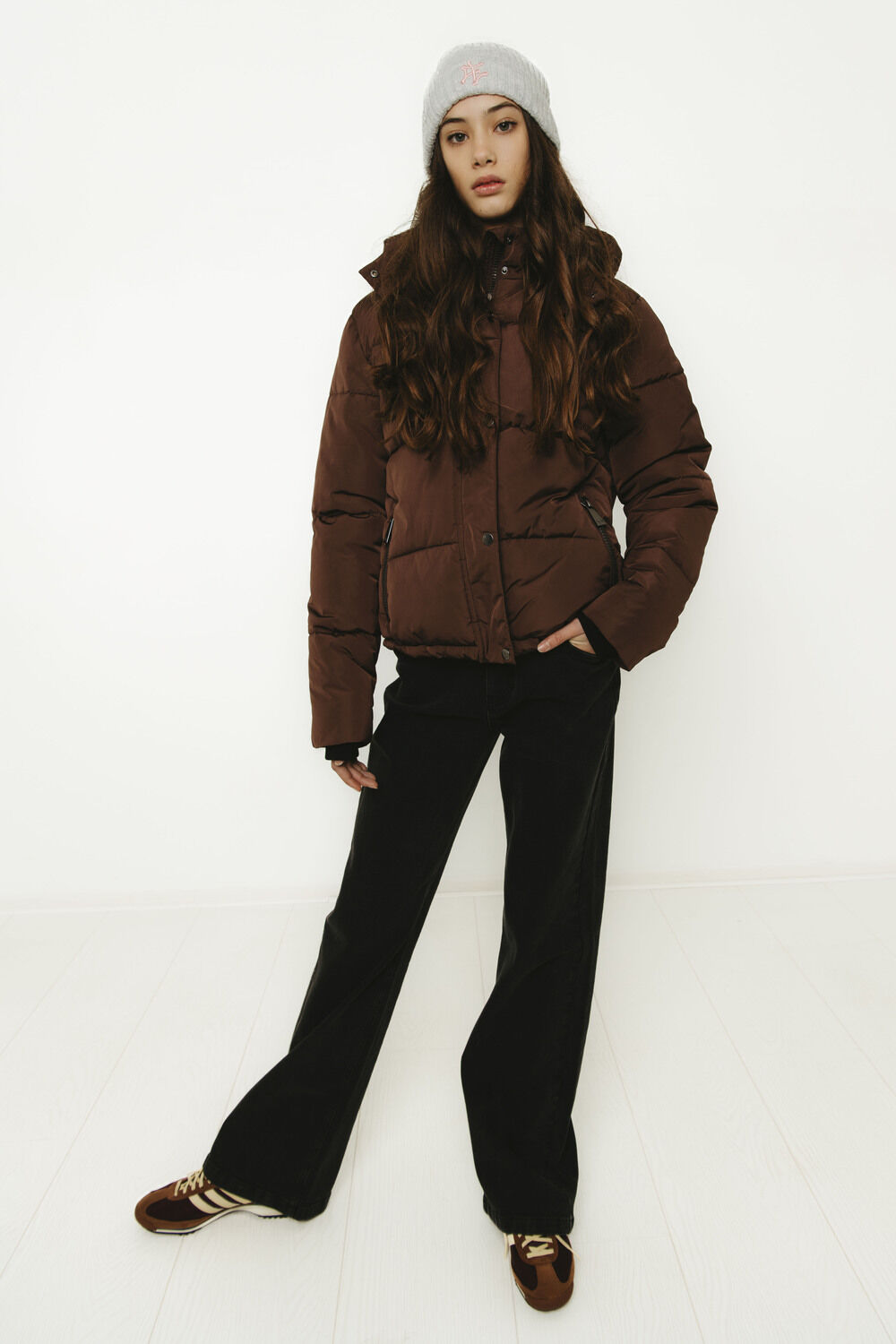 Bruine FRANKIE & LIBERTY Gewatteerde jas TAVIA PERFECT PUFFER - large