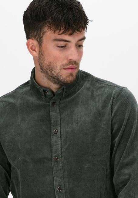 Donkergroene ANERKJENDT Casual overhemd AKKONRAD CORD SHIRT - large
