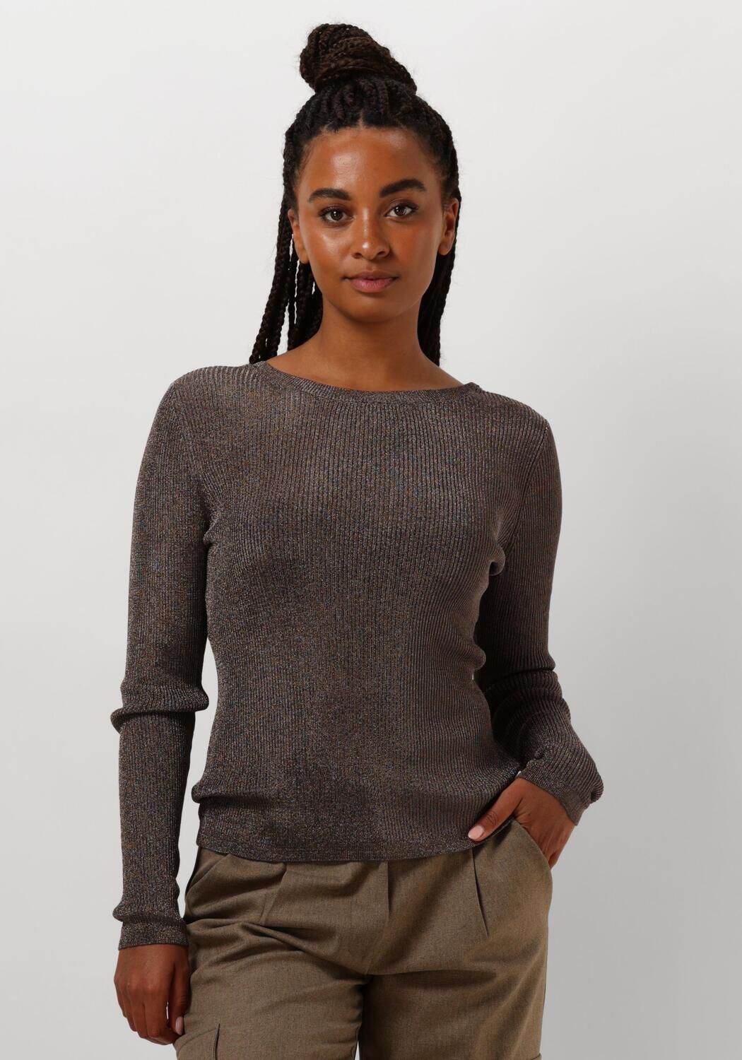 Gestuz Gebreide pullover met extra brede schouders model 'Silvi'